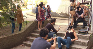 18 year old girl Barbie Bree strips to pink leg warmers in her bedroom